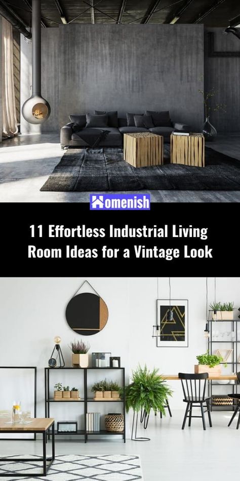 Modern Industrial Design Interior, Wall Decor Industrial Style, Minimalist Industrial Interior Design Living Rooms, Industrial Grunge Interior Design, Modern Industrial Living Room Design, Light Industrial Interior Design, Interior Design Industrial Minimalist, Industrial Style Flooring, Industrial Boho Decor Bedroom