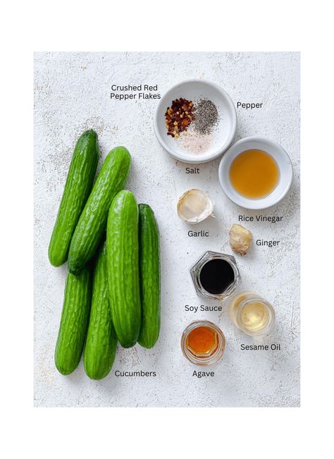 Pickle Cucumber Recipes, Cucumber Meals, Cucumber Pickle Recipes, Spicy Cumber Salad, Asian Cucumbers, Pickled Cucumber Recipe, Korean Style Cucumbers, Spicy Cucumber Salad Asian, Spicy Asian Cucumbers