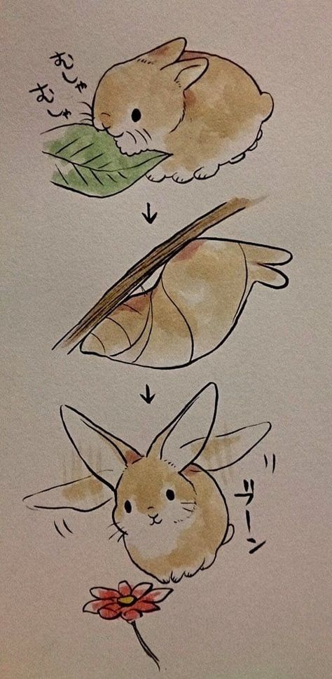 Rabbit Drawing, Bunny Drawing, Cute Animal Drawings Kawaii, Rabbit Art, Bunny Art, Cute Doodles Drawings, Dessin Adorable, Cute Little Drawings, Cute Animal Drawings