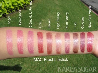 Mac Makeup Foundation, Lipstick Guide, Frost Lipstick, Mac Lipstick Swatches, Frosted Lipstick, Light Pink Lip Gloss, Orange Lipstick, Make Up Inspiration, Makeup And Beauty Blog