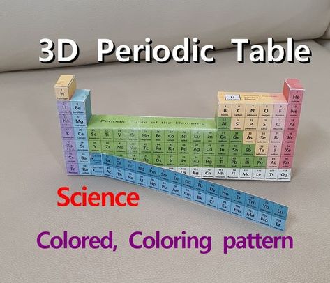 DIY 3D Paper Periodic Table of Elements model,chemical activity,Printable instant, origami,Science,Printable Pattern,Instant Download Paper patterns #paperpatterns Paper patterns printable #paperpatternsprintable Paper patterns templates #paperpatternstemplates Paper patterns design 8.1 Periodic Table Project, Element Chemistry, Table Template, Cell Model, Periodic Table Of The Elements, Table Of Elements, Scoring Tool, Science Activities For Kids, Diy 3d