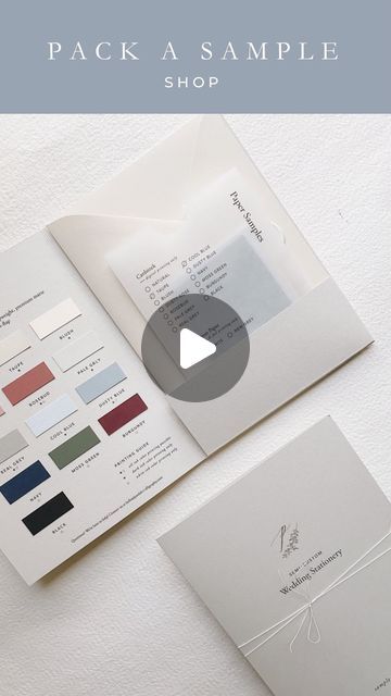 Paula Lee | Wedding Stationery Designer on Instagram: "Pack a sample guide with me!  Each sample guide includes: 💌 your preferred Semi-Custom Suite 💌 4 sample papers  💌 sample chips of all of our paper + envelope + ink colours, as well as printing methods   Cost is $20 CAD + free shipping. If you book me as your stationer, the cost is credited back to you 💕" Wedding Invitation Trends, Sample Packs, Sample Paper, Paper Envelopes, Creative Branding, Ink Color, Printing Methods, Wedding Stationery, Envelope