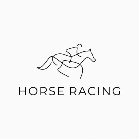 Premium Vector | Vector horse racing line art logo icon design template Racing Horse Tattoo, Horse Racing Tattoo, Horse Icon, Horse Vector, Equestrian Logo, Horse Logo Design, Racing Tattoos, Line Art Logo, Ranch Sign