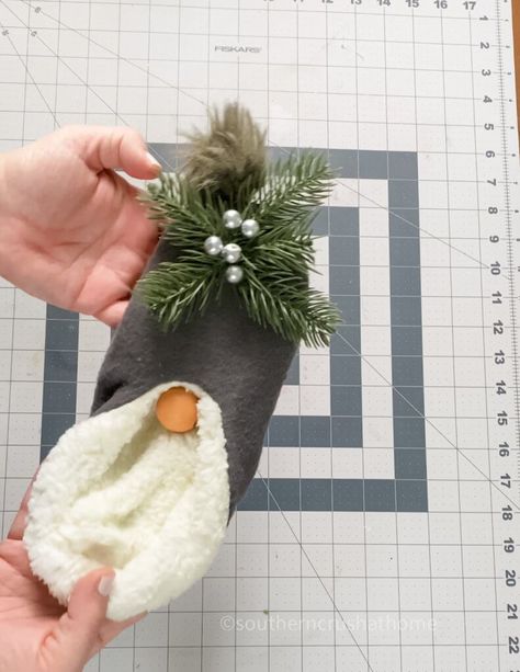 Let me show you how to make a super cute Dollar Tree gnome to add to a Christmas wreath. This wreath will look just adorable on your front door. #dollartreegnome #southerncrushathome #dollartreegnomechristmaswreath Gnome Door Wreath, Diy Door Wreaths, Door Wreaths Year Round, Tree Gnome, Fresh Christmas Wreath, Gnome Door, Holiday Wreaths Diy, Door Wreaths Diy, Red Slippers