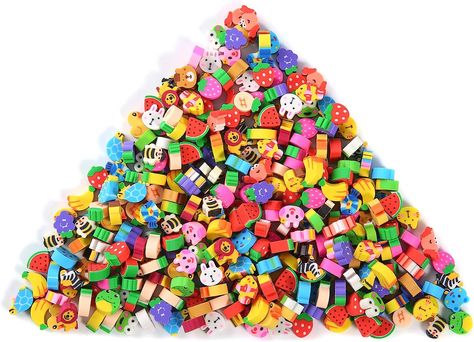 300 Pieces Mini Erasers for Kids, Bulk Small Animal Fruit Pencil Erasers Assortment for Home Rewards, School Supplies and Gift Filling Mini Erasers, Animal Fruit, Animal Erasers, Prize Gifts, Fruit Animals, Awards Party, Children's Day Gift, Number Cakes, Pencil Eraser