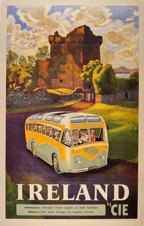 Ireland Poster, Ireland Country, Vintage Ireland, Irish Travellers, Advertising Posters, Tourism Poster, Retro Era, Holiday Postcards, Ireland Travel