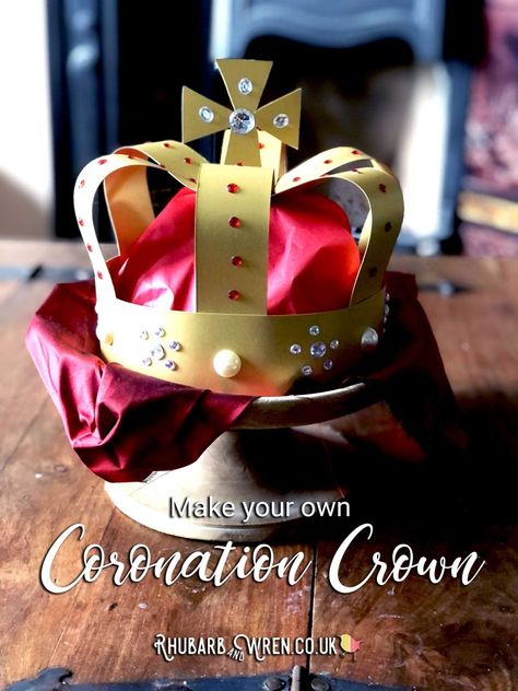 Make Your Own Crown, Jubilee Crown, Coronation Crown, Medieval Crown, Make A Crown, Crown For Kids, Crown Crafts, Diy Crown, Paper Crowns