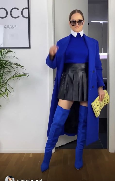 Royal Blue Boots Outfit, Royal Blue Heels Outfit, Blue Boots Outfit, Blue Heels Outfit, Royal Blue Boots, Royal Blue Outfits, Bday Dress, Royal Blue Heels, Blue Outfits