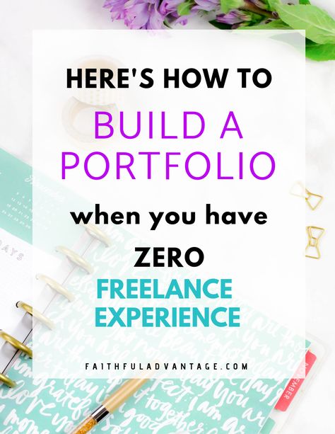 When you're a creative freelancer like a graphic designer, writer, web designer, etc., a portfolio is a great way to gain credibility and get folks to hire you. But, how do you build a creative portfolio without actual work experience? Check out this post for a few ideas! #portfolio #freelancer #businesstips #faithfuladvantage Freelancer Portfolio, Freelance Writing Portfolio, Build A Portfolio, Web Design Websites, Writing Portfolio, Freelance Writing Jobs, Graphic Design Business, Find Clients, Portfolio Web Design