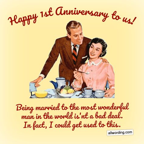 1st Anniversary Quotes, Anniversary Quotes For Her, 1st Wedding Anniversary Wishes, Happy Anniversary To Us, Happy First Wedding Anniversary, Anniversary Quotes For Couple, Happy Anniversary Messages, Anniversary Images, Wedding Anniversary Message