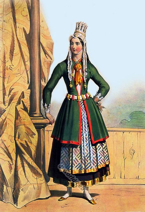 Icelandic woman. Traditional Iceland clothing around 1800. | Costumes and fashions of the centuries. Iceland Culture, Ancient Ireland Clothing, Icelandic Traditional Clothing, Iceland Traditional Clothing, Traditional Clothing Greenland, Iceland Clothes, Medieval Iceland, Iceland Fashion, Finnish Historical Clothing