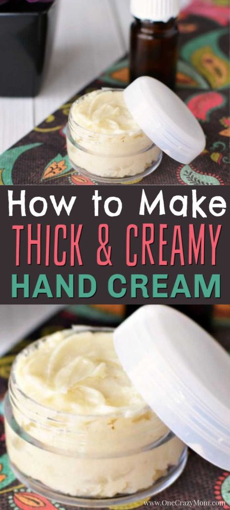 Homemade Hand Cream, Hand Cream For Dry Hands, Hand Cream Recipe, Hand Cream Homemade, Diy Hand Cream, Homemade Lotion Recipe, Natural Hand Cream, Hand & Foot Cream, Diy Body Butter