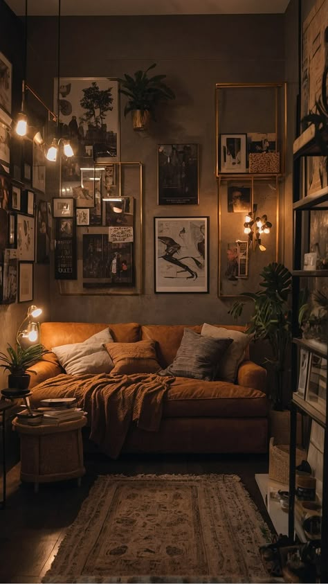 Unleash Your Urban Creativity: 15 Street Style Room Ideas to Revamp Your Space - Inspire Inlet Urban Room Ideas, The Goal Aesthetic, Urban Decor Ideas, Grunge Apartment Aesthetic, Grunge Living Room, Corny Collins, Style Room Ideas, 90s Living Room, Dark Academia House