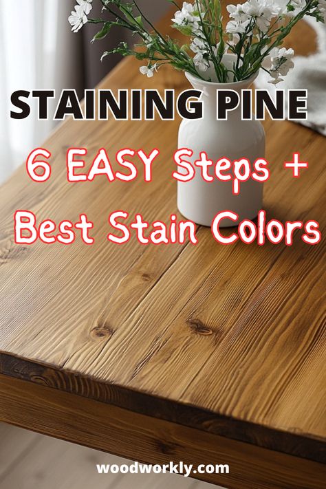 Curious if pine takes stain evenly? Discover techniques for achieving a smooth, rich finish on pine wood. Click for expert staining tips! #PineWood #WoodStaining #WoodFinishing #DIYProjects #Woodworking Pine Wood Stain Colors Rustic, Flagstone Wood Stain Varathane, Minwax Stains On Pine, Stain Combos On Pine, Popular Stain Colors Wood, Minwax Stain On Pine Wood, Weathered Oak Stain On Pine, Special Walnut Stain On Pine, Farmhouse Stain Colors On Pine