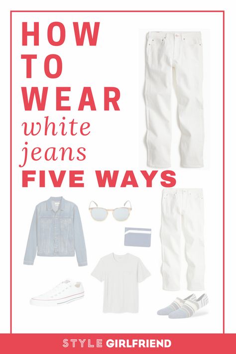 Style Girlfriend’s 5 ways to wear white jeans | white jeans outfit men, white jeans outfit summer, white jeans outfit, white jeans men, white jeans men how to wear, white jeans men summer, white jeans men style, white jeans for men, white jeans for men outfits, men white jeans outfit, men white pants outfit, white pants men, white pants men outfit Men White Jeans Outfit, White Pants Men Outfit, White Jeans Outfit Men, Men White Jeans, Pants Men Outfit, White Jeans Outfit Summer, White Jeans For Men, Summer Style For Men, White Denim Outfit