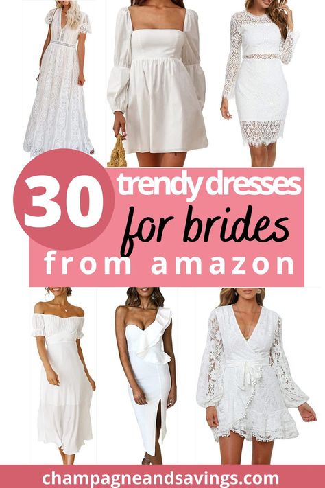 Little White Dress Party, Modern Bridal Shower Outfit, Bridal Outfits Engagement Parties, White Dresses Engagement Party, Boho Bridal Shower Dress The Bride, Wedding Shower Dresses For The Bride, Bride To Be Hen Party Outfit, White Dress For Bridal Shower Classy, Bride To Be White Dress