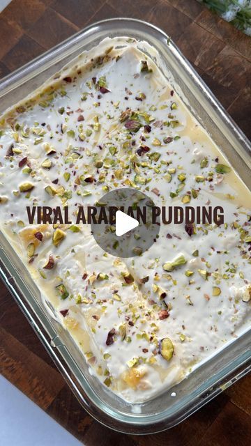 Prachi Agarkar on Instagram: "Viral Arabian Pudding 🍮 
15 min | No bake dessert 

All you need it 15 mins and some basic ingredients to make this viral Arabian pudding which is such a great effortless dessert for the Festive season ✨ 
The recipe is worth trying it blew my mind 

Recipe 💛
500 ml milk
1.5 tbsp vanilla custard powder 
4 tbsp sugar 
200 ml fresh cream 
2 tbsp condensed milk 
12 slices white bread 
Chopped nuts to garnish
💛💛💛
➡️ Bring milk to a boil and in the meantime mix custard powder in 2 tbsp milk 
➡️ Add sugar and custard powder to the milk and cook till it thickens , it should take 3-4 mins. Lets it cool. 
➡️ Now in a seperate bowl, mix fresh cream with condensed milk 
➡️ Cut the edges of white bread 
➡️ Start layering the pudding with a layer of bread, pudding and Condensed Milk Pudding Recipes, Almond Milk Pudding Recipe, Arabian Pudding Recipe, Arabian Pudding, Almond Milk Pudding, Non Bake Desserts, Recipes Pudding, Pudding Custard, Milk Pudding Recipe