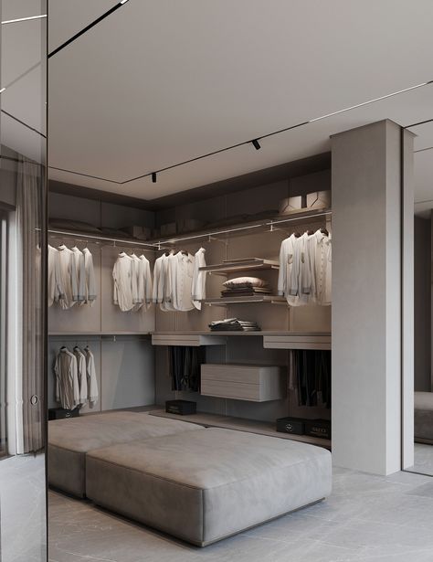 Modern American Interior, Interior Design Luxury Modern, Boys Bedroom Makeover, Luxury Closets Design, Modern Closet, Apartment Aesthetic, Closet Design, Apartment Room, Walk In Closet