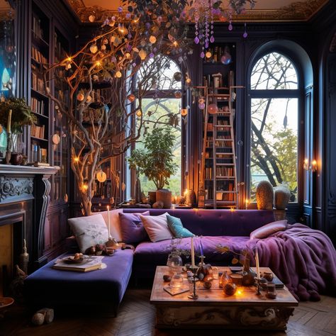 Kids Bedrooms Boys, Magic Living Room, Witchy Bedroom, Goth Bedroom, Cool Kids Bedrooms, Moody Interiors, Dark Home Decor, Dark Home, Kids Bedrooms