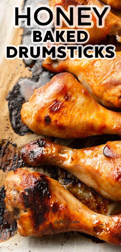 Glazed Chicken Drumsticks, Baked Drumsticks, Homemade Marinade, Honey Baked Chicken, Black Color Hairstyles, Chicken Drumsticks Recipe, Marinade Chicken, Drumsticks Recipe, Simple Marinade