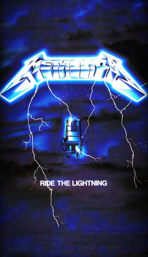 Metallica Ride The Lightning, Metallica Albums, Metallica Art, Rock Band Posters, Heavy Metal Art, Ride The Lightning, Band Wallpapers, Music Album Covers, The Lightning