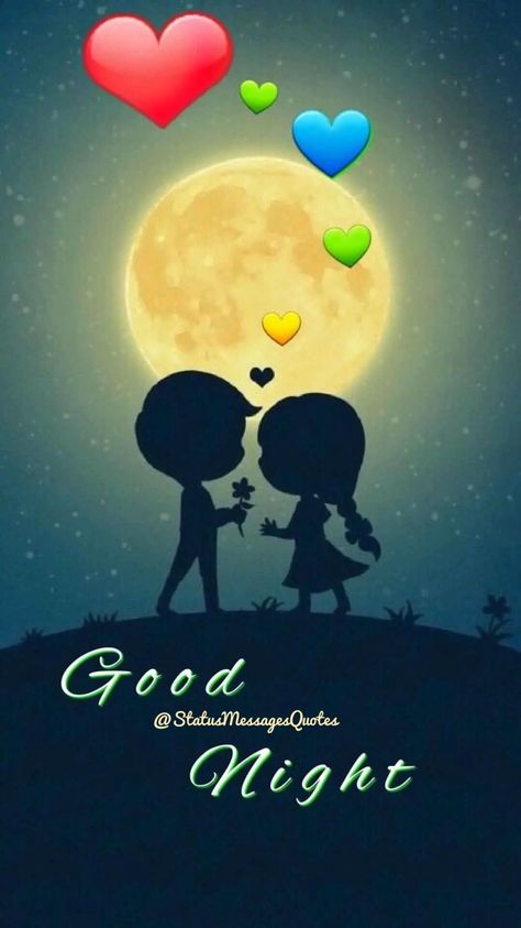 Good Night Images With Love - Cute And Lovely Good Night Good Night Couple, Good Night For Him, Romantic Good Night Messages, Good Night Love Pictures, Sweet Dreams My Love, Romantic Good Night Image, Good Night Love, Good Night Dear, Good Night I Love You