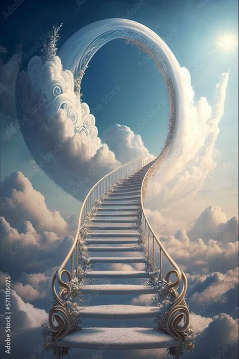 Pathway To Heaven, Heaven Landscape, Staircase To Heaven, Heavens Gate, Stairway To Heaven Tattoo, Stairs To Heaven, Heaven Tattoos, Heaven's Gate, Devian Art