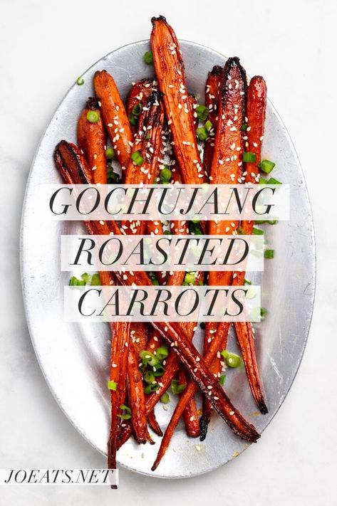 Side Dishes Crockpot, Thanksgiving Side Dishes Crockpot, Gochujang Recipe, Asian Side Dishes, Thanksgiving Side Dishes Easy, Korean Side Dishes, Desserts Vegan, Thanksgiving Side, Carrot Recipes