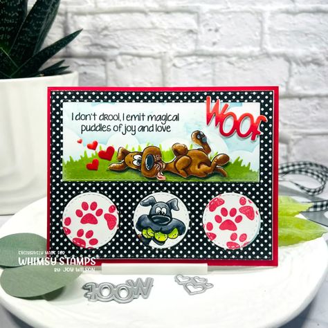 Whimsy Stamps Peekaboo Hop & Giveaway - Joy Wilson Ink Stamp Storage, Stamps Collection, Window Cards, Whimsy Stamps, Dog Cards, Cat Cards, Time Design, Shaker Cards, Animal Cards