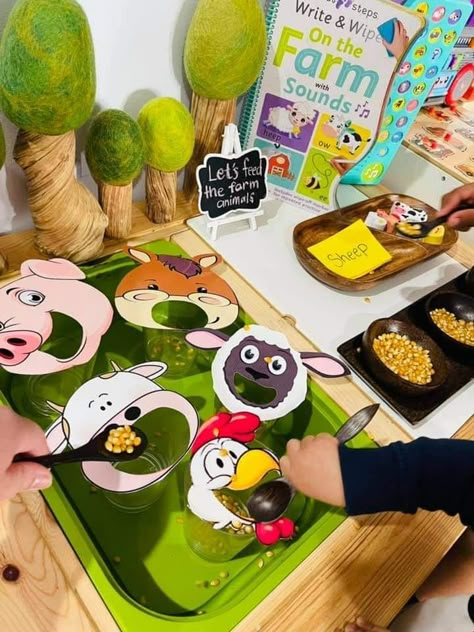 Farm Animals Games Preschool, Fun On The Farm Activities, Farm Animal Dramatic Play, Farm Animals Creative Activities, Farm Day Activities Preschool, Farm Continuous Provision Eyfs, The Farm Activities For Toddlers, Farm Curriculum Toddlers, Preschool Farm Animals Activities