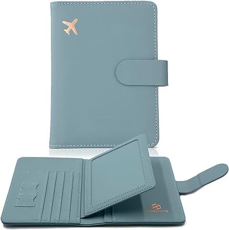 Amazon.com: Luggage Essentials For Traveling Luggage Essentials, Travel Document Organizer, Passport Holders, Leather Passport Holder, Passport Case, Book Holders, Passport Wallet, Travel Wallet, Travel Items