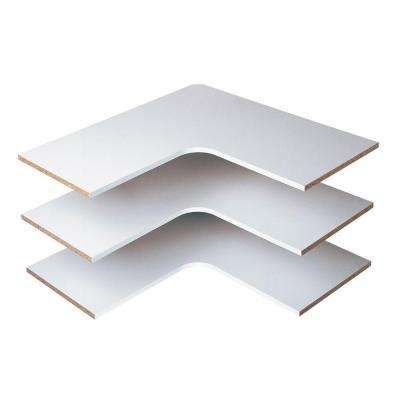 30 in. Classic White Corner Shelf (3-Pack) Easy Track Closet, Corner Closet Organizer, White Corner Shelf, Wood Closet Shelves, Wood Closet Organizers, Wood Closet Systems, Wood Corner Shelves, Front Closet, Corner Closet