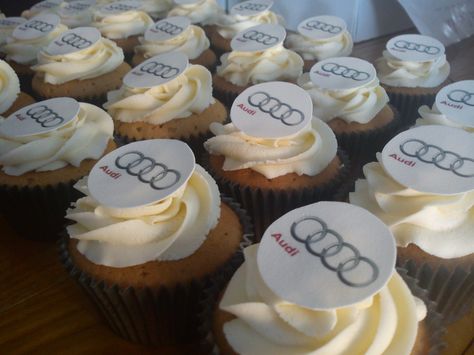 Audi Cupcakes Audi Cupcakes, Themed Baking, Cars Theme Cake, Race Car Cakes, Car Party, Car Themes, Car Cake, Themed Birthday Party, Themed Cakes