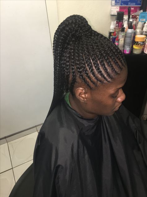 Ponytail Feedin cornrow Feedin Braids Ponytail, Ponytail Cornrows, Feedin Braids, Cornrow Ponytail, Braids Ponytail, Cornrows Braids, Cornrow, Cornrow Hairstyles, One Hair