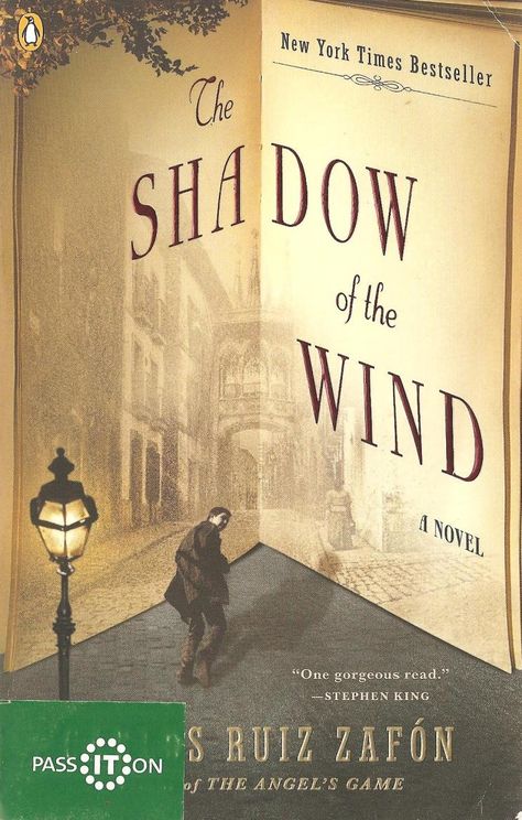 The Shadow of the Wind By Carlos Ruiz Zafon The Shadow Of The Wind, Novel Cover, Suspense Books, Mystery Novels, Thriller Books, Reading Material, The Shadow, I Love Books, Great Books