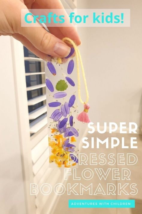 Pressed Flower bookmark Planting Kids Activities, Pressed Flower Suncatcher Kids, Wildflower Activities For Kids, Contact Paper Bookmark, Pressed Flower Laminated Bookmarks, Laminated Flower Bookmark, Mother’s Day Bookmark Craft, Fun Bookmarks Diy, Wildflower Crafts For Kids