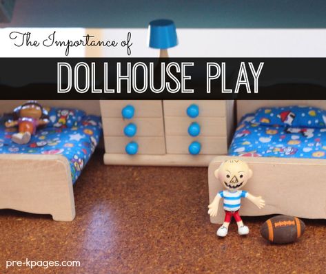 The Importance of Dollhouse Play in Preschool. Ideas to spice up your dollhouse center to make it a meaningful and motivating experience for your preschoolers! Pk Activities, Dayhome Ideas, Letter Play, Learning Centers Preschool, Pre K Pages, Preschool Centers, Creative Curriculum, Invitation To Play, Confidence Boosters