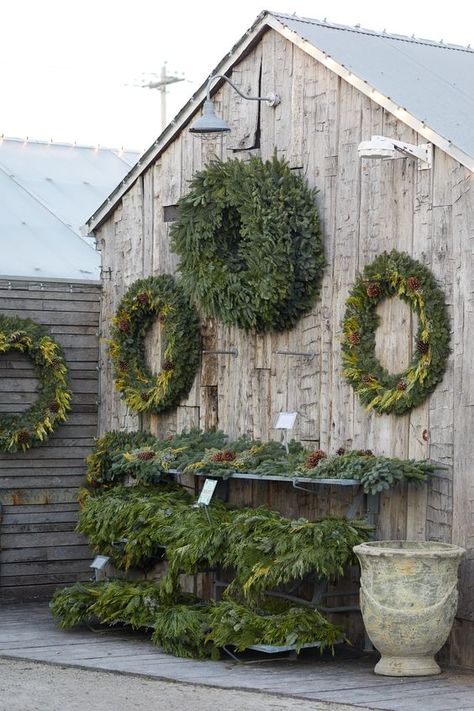 Garden Center Displays, Garden Spa, Old Fashion Christmas, Garden Kneeler, Business Christmas, Christmas Farm, Greenhouse Wedding, Flower Boutique, Holiday Garlands