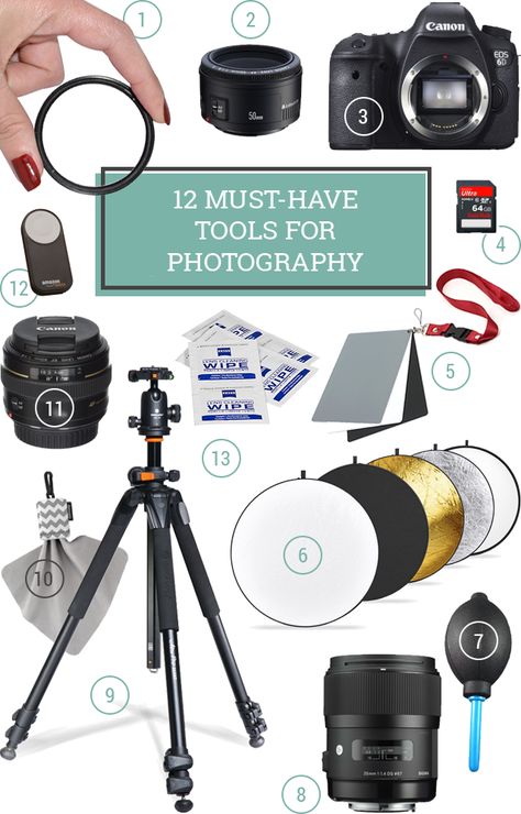 12 Essential Photography Supplies for Beginners & Bloggers Dslr Photography Tips, Camera Dslr, Photos Booth, Photography Help, Nikon Dslr, Photography Tools, Camera Tripod, Dslr Photography, Photography Basics