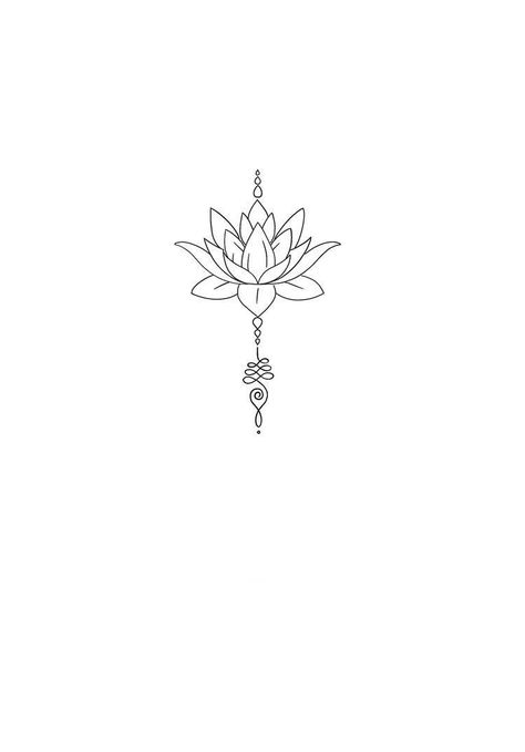 Lotus Tattoo Chest, Lotus Small Tattoo, Mandala Tattoo Design Women, Lotus Tattoo Ideas For Women, Lotus Unalome Tattoo, Water Lily Drawing, Water Lily Tattoo, Lotusblume Tattoo, Small Mandala Tattoo