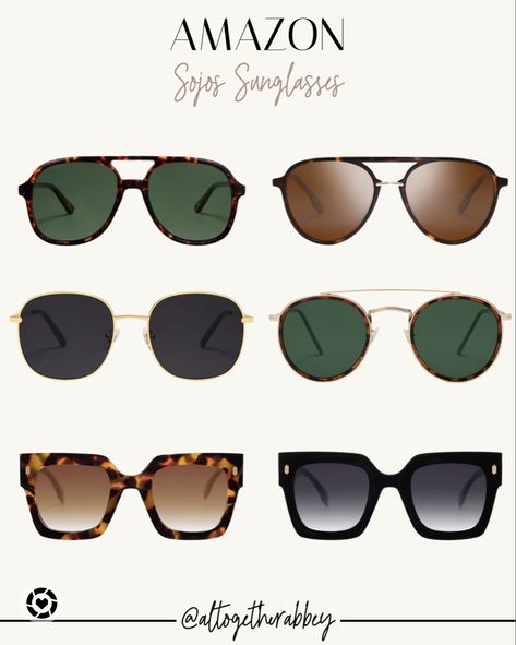 Sojos Sunglasses from Amazon my top picks! Amazon finds // sunglasses Amazon // sojos sunglasses // quay Australia dupe // rayban dupe // summer sunglasses Follow my shop @altogetherabbey on the @shop.LTK app to shop this post and get my exclusive app-only content! #liketkit #LTKFind #LTKunder50 #LTKstyletip @shop.ltk https://liketk.it/4aKhg Amazon Sunglasses, Sojos Sunglasses, Sunglasses Quay, Ray Bands, Quay Australia Sunglasses, Quay Sunglasses, Amazon Favorites, Find Amazon, Amazon Home Decor