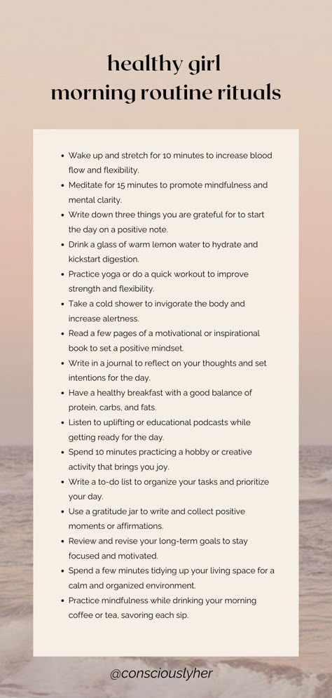 Dream Morning Routine, Morning Rituals Daily Routines, Morning Ritual Ideas, The Perfect Morning Routine, Ritual Ideas, Create A Routine, Perfect Morning Routine, Girl Morning Routine, Perfect Routine