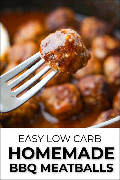 Homemade Bbq Meatballs, Sweet Meatballs, Bbq Meatball Recipe, Beef And Pork Meatballs, Low Carb Bbq Sauce, Keto Bbq, Meatball Recipes Crockpot, Keto Meatballs, Gluten Free Meatballs