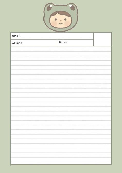 Aesthetic Note Template Printable, Paper Notes Aesthetic Template, Paper Template Aesthetic, Kawai Note Template, Writing Paper Template Aesthetic, Aesthetic Note Template, Goodnotes Notes Template, Templates Notes, Printable Notes Templates