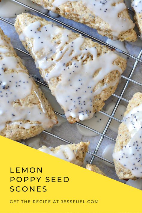 These Lemon Poppy Seed Scones are the perfect balance of sweet and tangy. They pair wonderfully with a cup of tea or coffee! Banana Oatmeal Cups, Berry Scones Recipe, Lemon Poppy Seed Scones, Banana Coconut Muffins, Berry Scones, Best Breakfast Ideas, Savory Bread Recipe, Easy Breakfast Smoothies, Sausage Hash