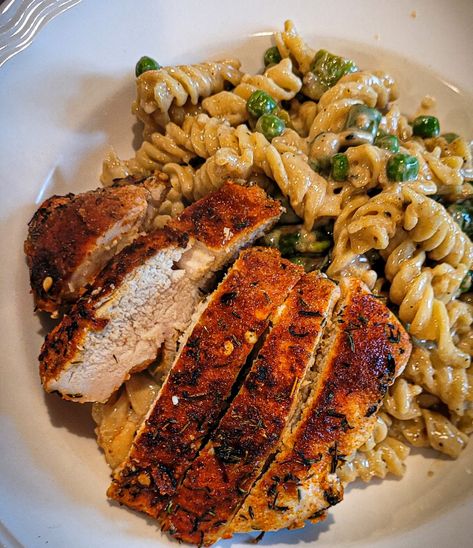 Chicken Breast Pasta, Asparagus And Peas, Pasta With Peas, Truffle Pasta, Spring Veggies, Blackened Chicken, Chickpea Pasta, Poached Chicken, Spring Vegetables