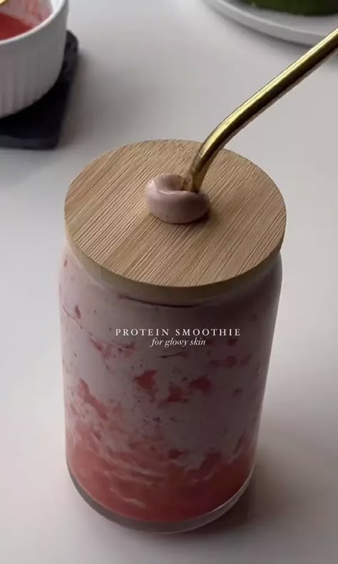 Hailey Bieber's Protein Smoothie for Glowy Skin by ___pilar | Quick & Easy Recipe | The Feedfeed Smoothie Hailey Bieber, Hailey Bieber Drink, Hailey Bieber Recipes, Haley Bieber Smoothie, Protein Shakes Aesthetic, Protein Shake Aesthetic, Hailey Bieber Smoothie, Erewhon Smoothie, Skin Smoothie