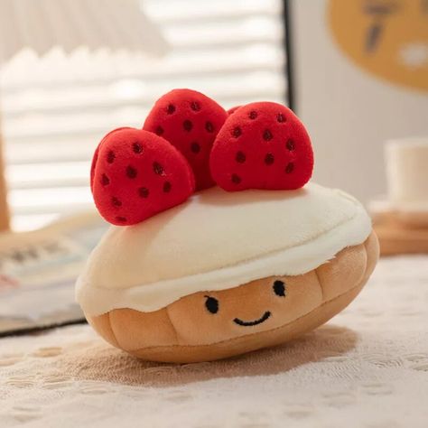 1Pc Adorable Soft Birthday Cake With Candles Fruit Strawberry Cupcake Shape Plushie Baby Cuddly Toys Cute Muffines Dolls Kids - AliExpress Cake Plushie, Stuffed Cake, Plushie Collection, Bday Stuff, Pop Cakes, Kawaii Strawberry, Strawberry Delight, Nursery Girl, Red Cake