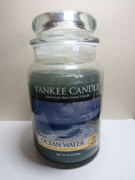 Yankee Candle Aesthetic, Ocean Candle, Yankee Candle Scents, Candle Scents, Yankee Candles, Candle Aesthetic, Candle Business, Large Jar, Ocean Water