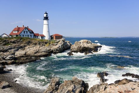 Famous Lighthouses, Acadia National Park Maine, Lighthouses Photography, Portland Head Light, Lighthouse Photos, Lighthouse Pictures, Beautiful Lighthouse, Norwegian Cruise Line, Guiding Light